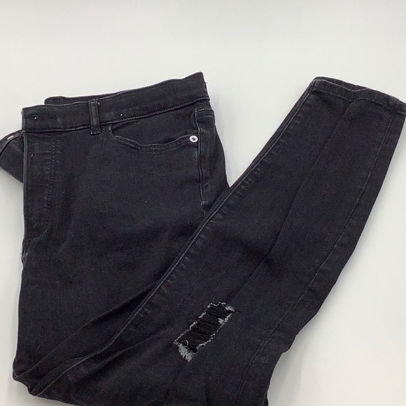 Express Denim - EXPRESS FADED BLACK RIPPED JEANS